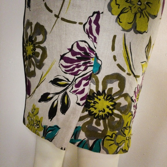 CARLISLE Sheath Floral Linen Size 2 Dress - Picture 6 of 12